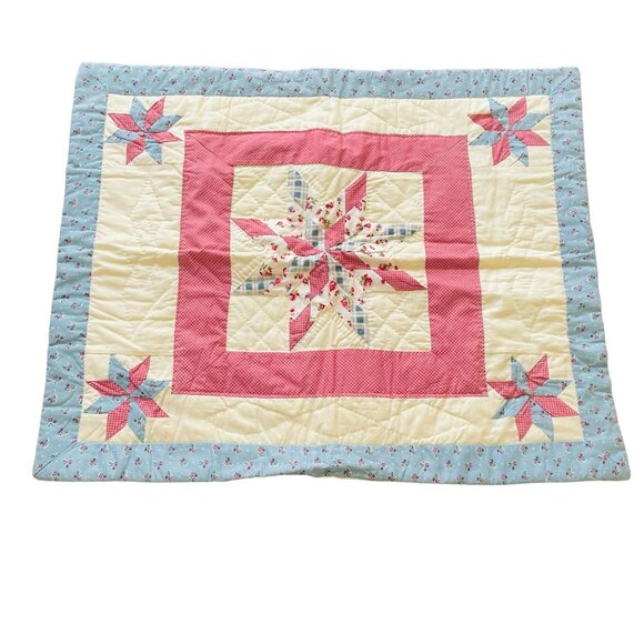 Quilted Pillow Shams Covers Set of 2 French Country Cottage Cottagecore u - Picture 6 of 6